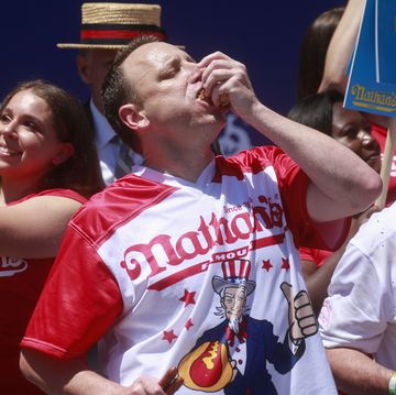 annual 4th of july hot dog eating competition held on coney island